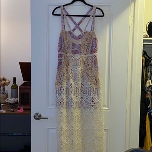 Floral Lavendar Sheer dress